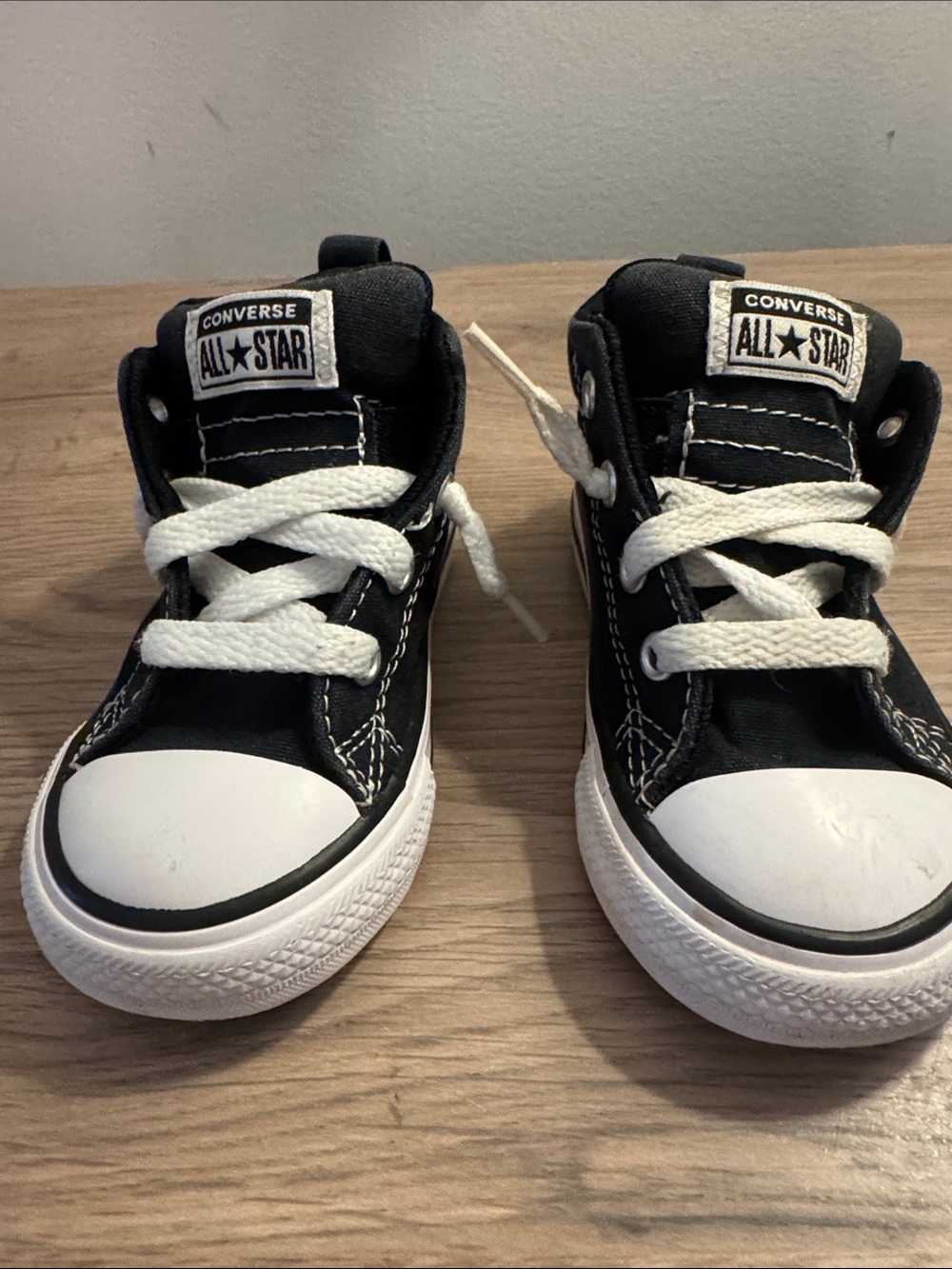Converse Kids Black and White Canvas High-Top Sneakers